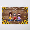 Sunflower Mother And Daughters Doll Personalized Horizontal Poster