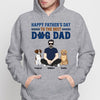 Dog Dad Man Sitting With Dogs Happy Father‘s Day Personalized Hoodie Sweatshirt