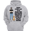 Dog Dad Man Standing Happy Father‘s Day Gift Personalized Hoodie Sweatshirt