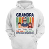 Grandpa Bad Influence Gift Personalized Hoodie Sweatshirt