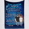 To My Daughter Gift From Dad Personalized Fleece Blanket