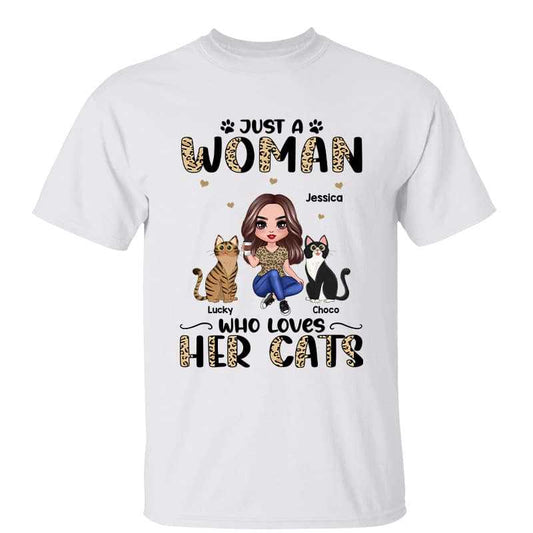 Half Leopard Just A Doll Woman Girl Who Loves Cats Personalized Shirt