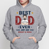 Best Dad Ever Retro Gift for Dad Personalized Hoodie Sweatshirt
