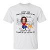 I Don‘t Care What Anyone Thinks Doll Woman Sitting Walking Cats Personalized Shirt