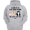 Best Cat Dad Punch Hand Personalized Hoodie Sweatshirt