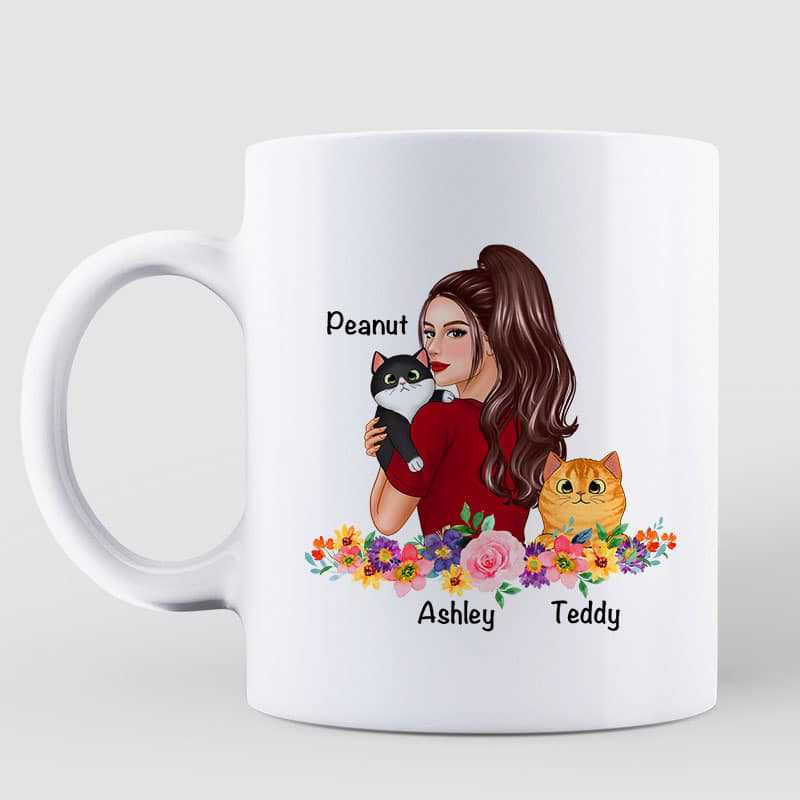 Colorful Pattern Cats Make Me Happy Personalized Mug