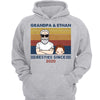 Grandpa And Granddaughter Grandson Besties Since Personalized Hoodie Sweatshirt