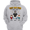 Best Dad Ever Man Sitting With Kids Personalized Hoodie Sweatshirt