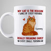Reasons Wake Up Early Sitting Cartoon Cat Personalized Mug