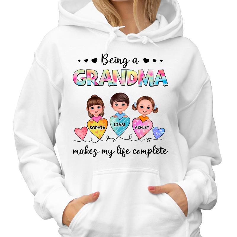 Grandkids Heartstrings Personalized Hoodie Sweatshirt