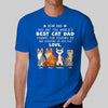 Dear Dad Cartoon Sitting Cats Father‘s Day Gift Personalized Shirt