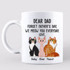 Forget Father‘s Day Sitting Cartoon Cats Love You Gift For Cat Dad Personalized Mug