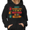 Retro Happy Father‘s Day To The Best Dad Personalized Hoodie Sweatshirt