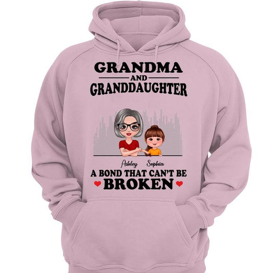 Grandma Grandkid Bond Can‘t Be Broken Personalized Hoodie Sweatshirt