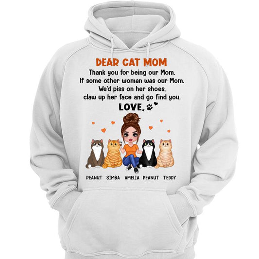 Thank You For Being Cat Mom Gift Personalized Hoodie Sweatshirt