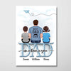 Dad Grandpa And Kids On Text Personalized Vertical Poster