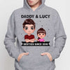Dad & Kid Besties Since Doll Personalized Hoodie Sweatshirt