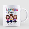 Besties Sisters Siblings Doll Women Sitting Personalized Mug