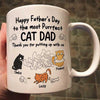 Happy Father‘s Day Toilet Paper Cats Personalized Mug