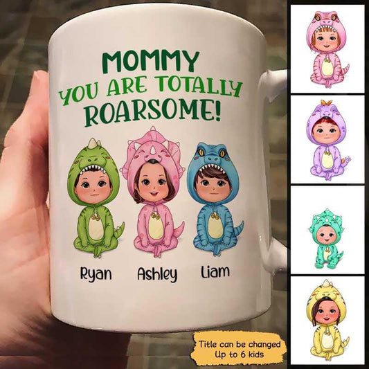 Grandma Mom You Are Roarsome Cute Dinosaur Doll Personalized Mug