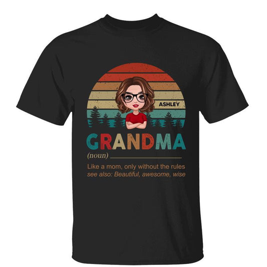 Vintage Grandma Definition Doll Woman Personalized Shirt