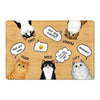 Cats Telling Personalized Doormat