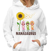 Cute Dinosaur Costume Kid Sunflower Personalized Hoodie Sweatshirt