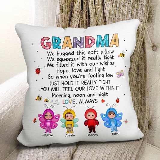 To Grandma From Doll Kids In Bug Costume Personalized Pillow (Insert Included)