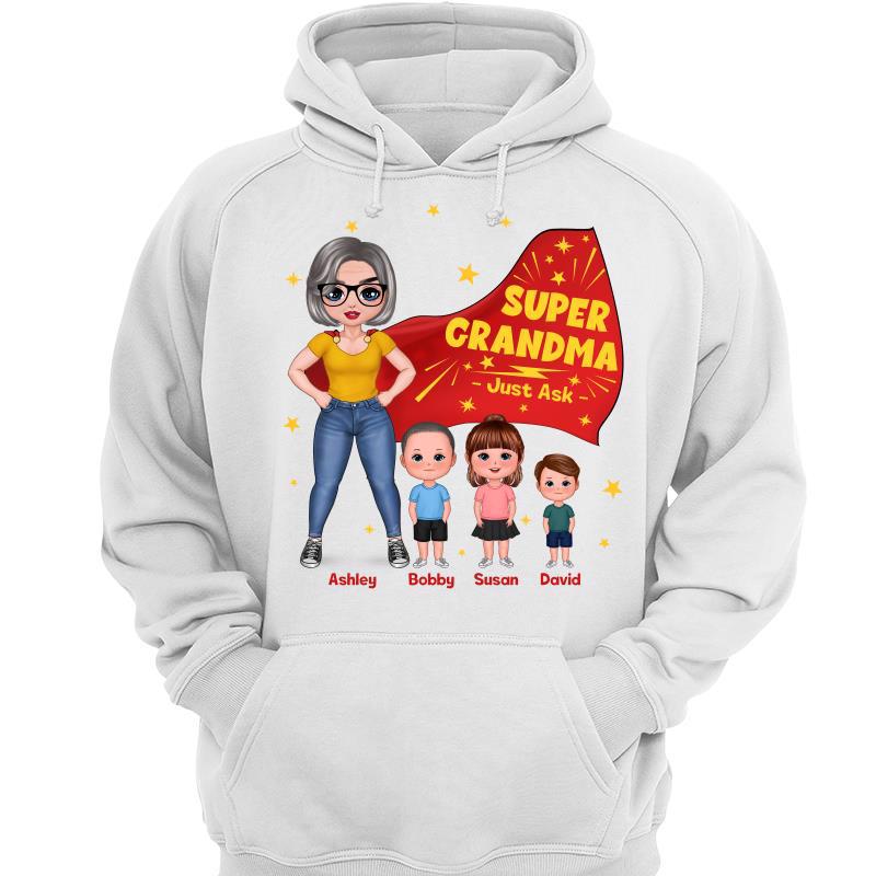 Super Grandma Just Ask Personalized Hoodie Sweatshirt
