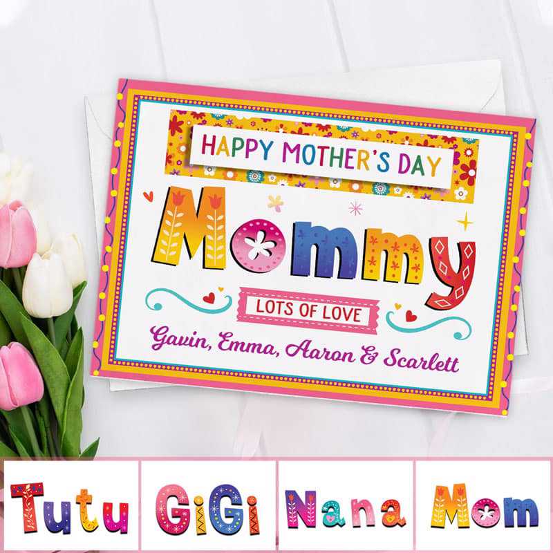 Happy Mother?s Day Colorful Personalized Postcard