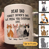 Forget Father‘s Day Sitting Cartoon Cats Love You Gift For Cat Dad Personalized Mug
