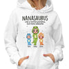 Grandmasaurus Grandma & Kids Dinosaur Costume Doll Personalized Hoodie Sweatshirt