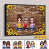 Sunflower Mother And Daughters Doll Personalized Horizontal Poster