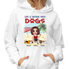 Better With Fur Babies Dogs Cats Summer Doll Girl Sitting Personalized Hoodie Sweatshirt
