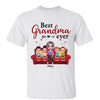 Best Grandma Ever Doll Kids Sitting On Sofa Personalized Shirt