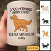 Good Morning Human Servant Walking Dog Personalized Mug