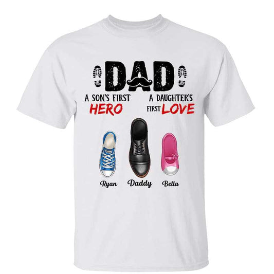 Dad First Hero First Love Father‘s Day Gift Personalized Shirt