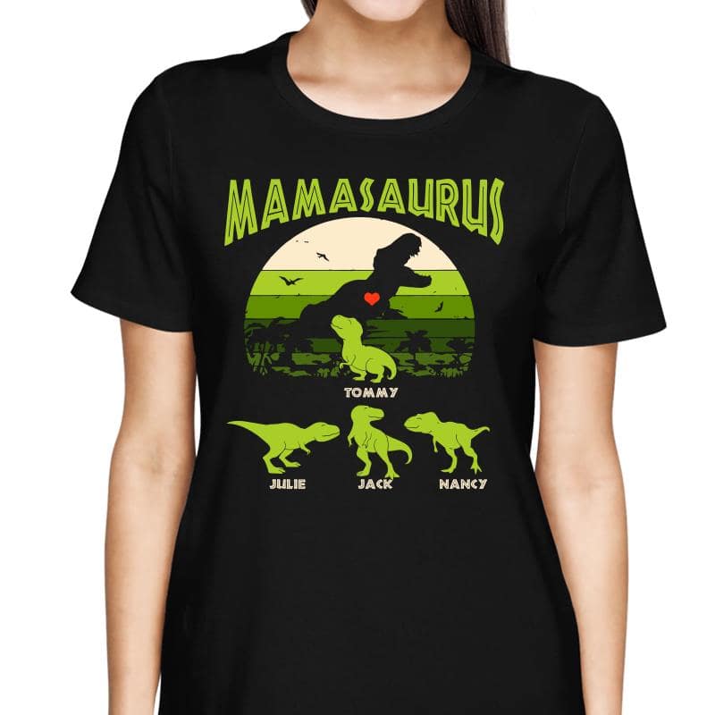 Mamasaurus Mother's Day Personalized Shirt