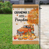 Grandma‘s Little Pumpkins Fall Season Personalized Garden Flag