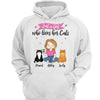 A Chibi Girl Loves Her Cats Cat Mom Personalized Hoodie Sweatshirt