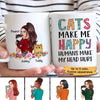 Colorful Pattern Cats Make Me Happy Personalized Mug