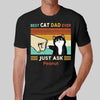 Best Cat Dad Fluffy Cat Personalized Shirt