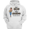 First Mom Now Grandma Leopard Sassy Woman Personalized Hoodie Sweatshirt