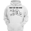 Best Cat Dad Simple Line Personalized Hoodie Sweatshirt