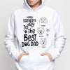 Happy Father‘s Day To Best Dog Dad Simple Outline Personalized Hoodie Sweatshirt