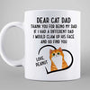 Dear Cat Dad Cats Inside Heart Personalized Mug