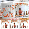 AOP Mugs Fall Season Life Is Better With A Cat Personalized Cat Coffee Mug 11oz