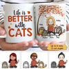 AOP Mugs Fall Season Life Is Better With Funny Cats Personalized AOP Mug 11oz