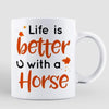 AOP Mugs Girl Riding Horse Life Is Better With A Horse Fall Personalized AOP Mug 11oz