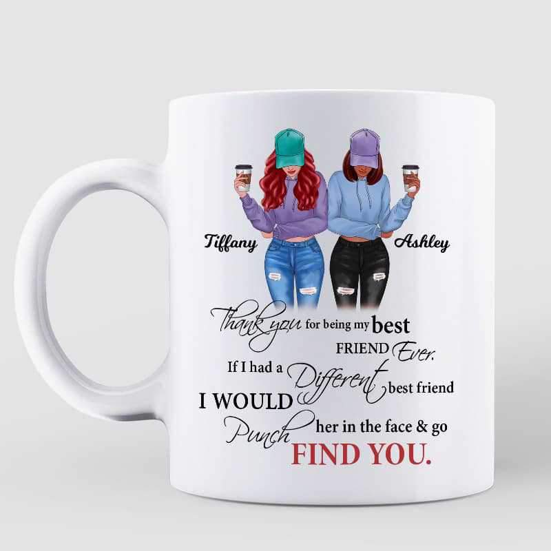 AOP Mugs Thanks For Being My Best Friend Personalized AOP Mug 11oz
